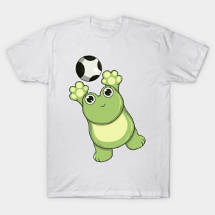 Frog at Soccer as Goalkeeper with ball T-Shirt